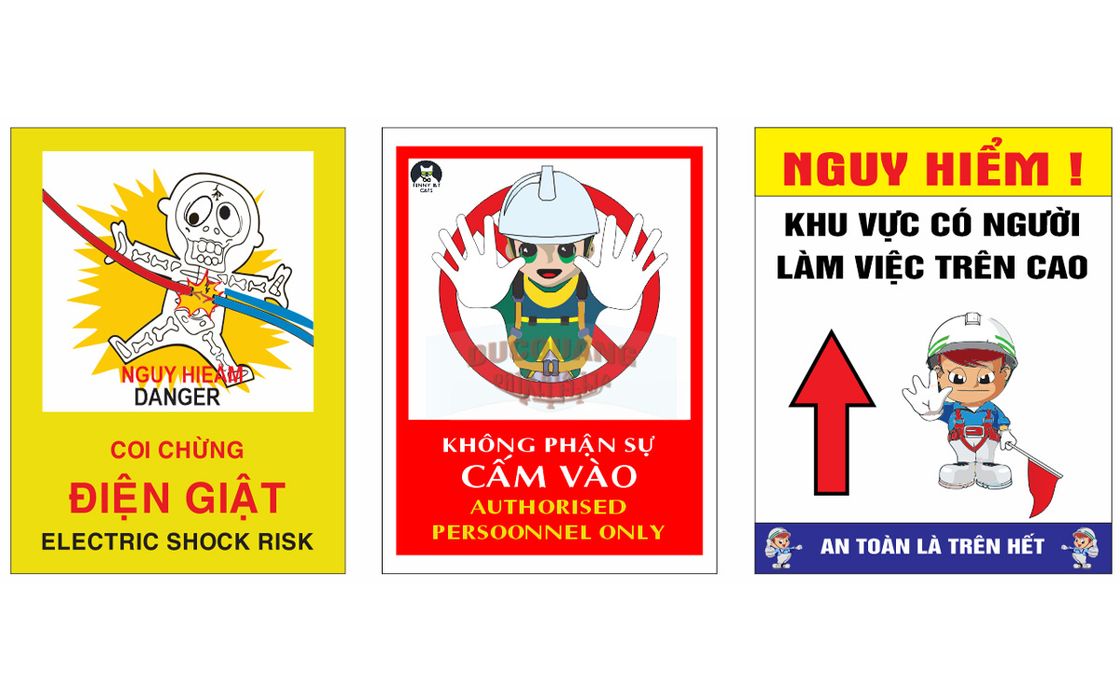 Biển coi chừng điện giật - không phận sự cấm vào File Corel