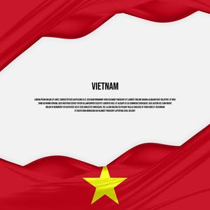 Ảnh background dải cờ Việt Nam tung bay vector mẫu số 167