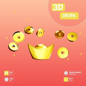 Hình ảnh thỏi vàng vector chất lượng cao3D File CR 003