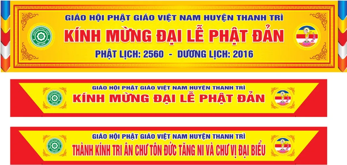 Mẫu băng rôn chào mừng lễ phật đản File Corel 011