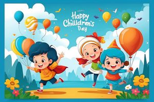 Mẫu banner trẻ vui chơi đuổi bắt mừng ngày lễ thiếu nhi - CR929