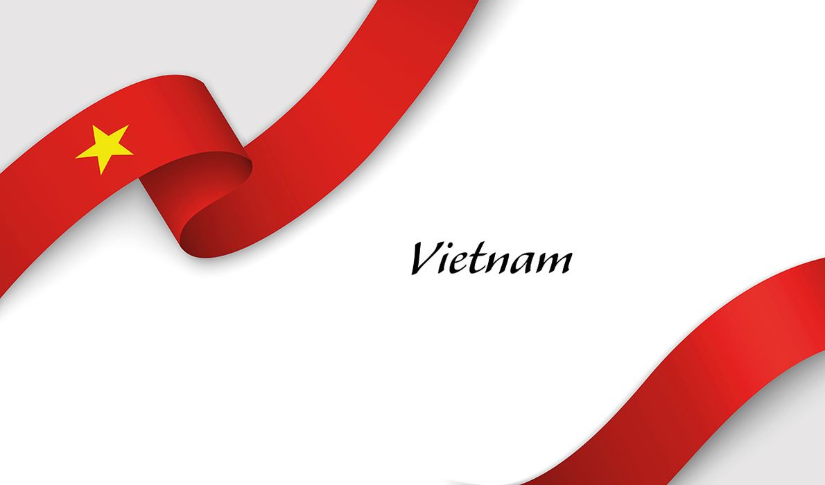 Mẫu ảnh cờ Việt Nam tung bay uốn lượn vector mẫu số 137