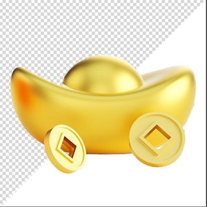Hình ảnh thỏi vàng và tiền vàng vector chất lượng cao 3D File CR 005