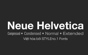 Font chữ không chân SVN-Helvetica Neue Việt hóa