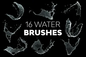 Bộ Brush 16 cọ hiệu ứng nước tung tóe cho photoshop