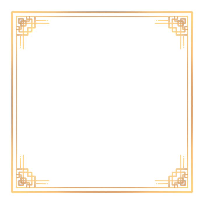 Mẫu khung hoa văn hình vuông cổ điển sang trọng vector file PNG 038