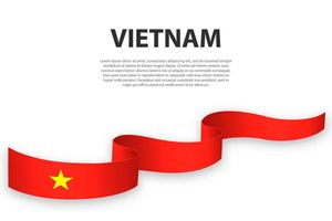 Ảnh dải cờ Việt Nam uốn lượn vector mẫu số 206