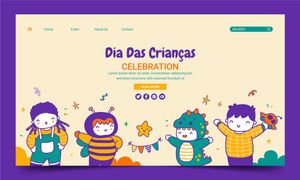 Mẫu banner, background website trẻ vui mừng ngày lễ của trẻ vector  CR611