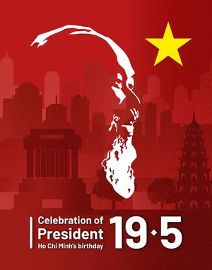 Poster kỷ niệm ngày sinh nhật Bác Hồ - File AI 020