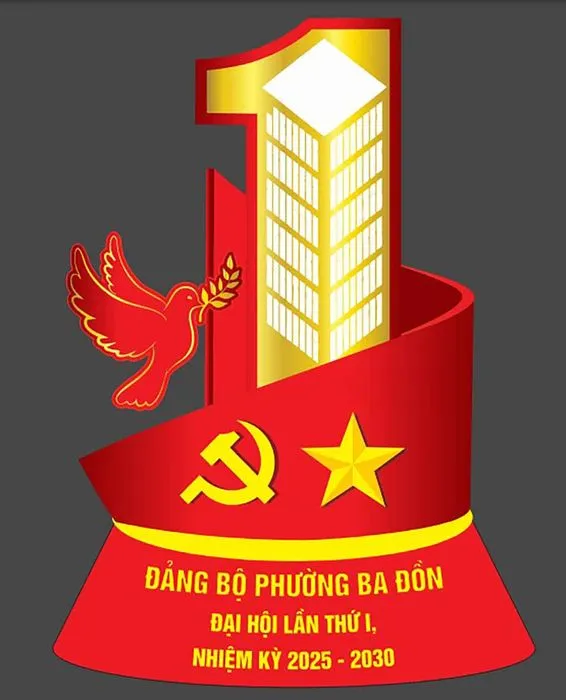 File Corel biểu tượng Đại hội Đảng bộ Phường Ba Đồn lần thứ I nhiệm kỳ 2025 – 2030