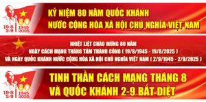 Băng rôn kỷ niệm 80 năm ngày cách mạng tháng 8 và quốc khánh 2-9 file Corel