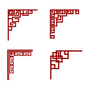 Mẫu khung hoa văn chất lượng cao vector File PNG 020