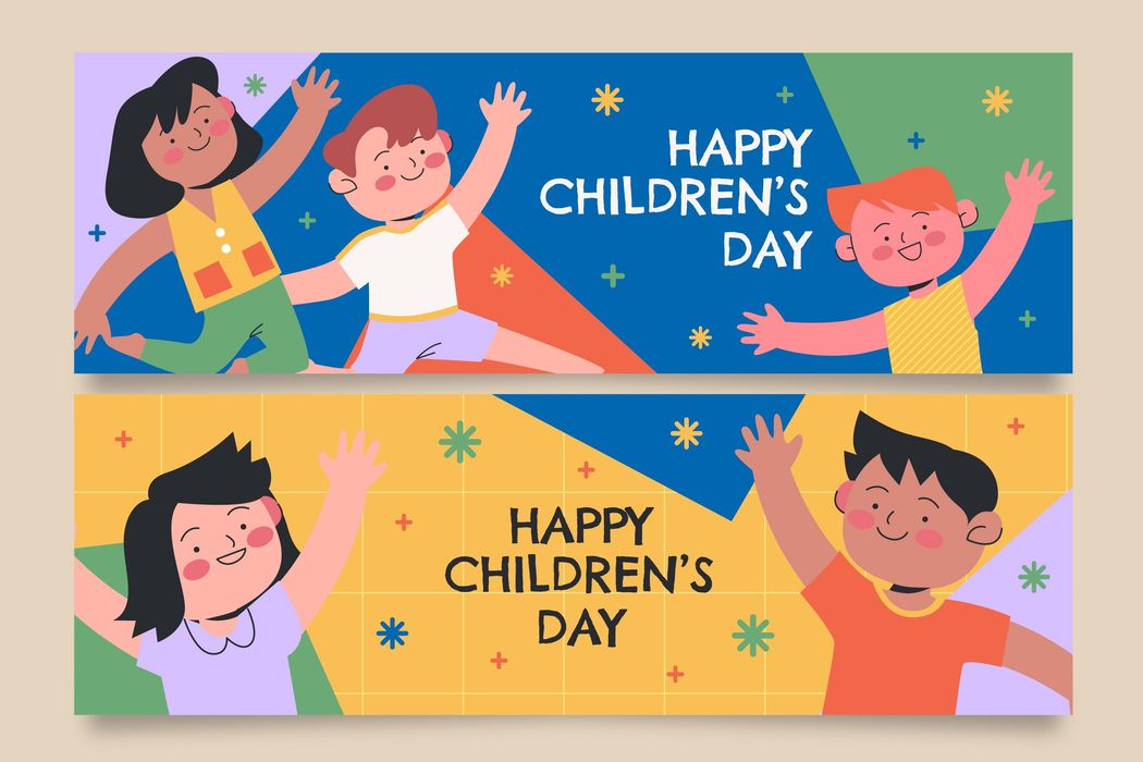 2 Mẫu banner, background trẻ em chơi mừng ngày lễ của trẻ - CR997