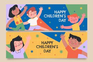 2 Mẫu banner, background trẻ em chơi mừng ngày lễ của trẻ - CR997