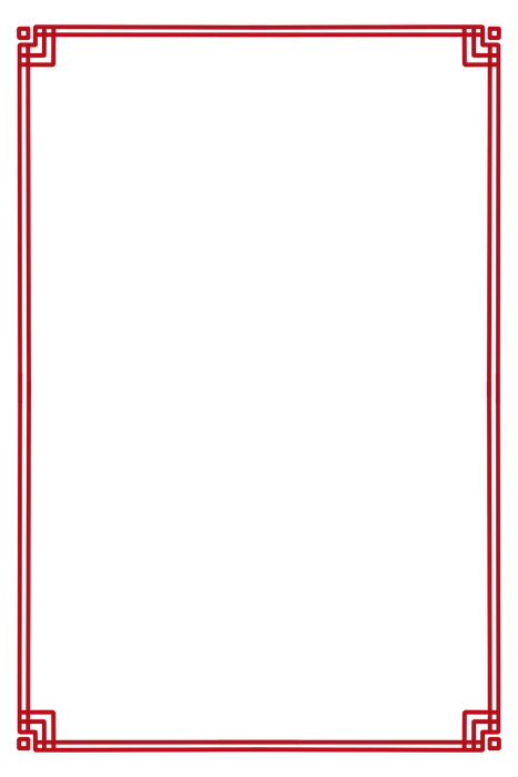 Mẫu khung hoa văn chữ nhật màu đỏ vector file PNG 064