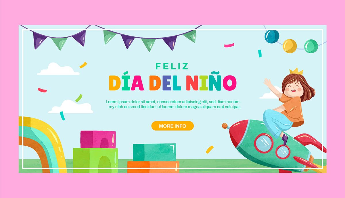 Mẫu banner website trẻ vui chơi với nhau mừng ngày lễ của trẻ vector CR653