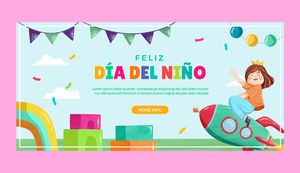 Mẫu banner website trẻ vui chơi với nhau mừng ngày lễ của trẻ vector CR653