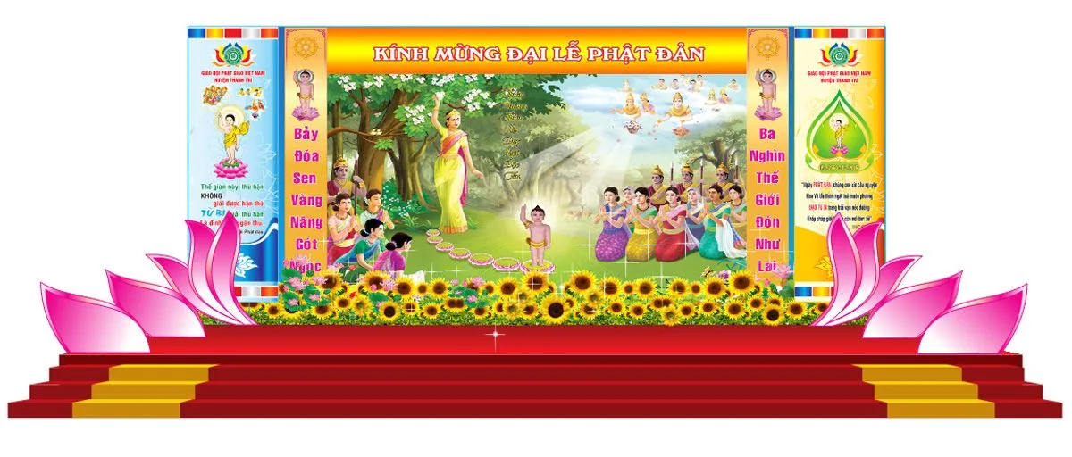 Mẫu sân khấu đại lễ phật đản File Corel 004