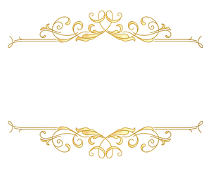 Mẫu khung hoa văn màu vàng sang trọng vector file PNG 068