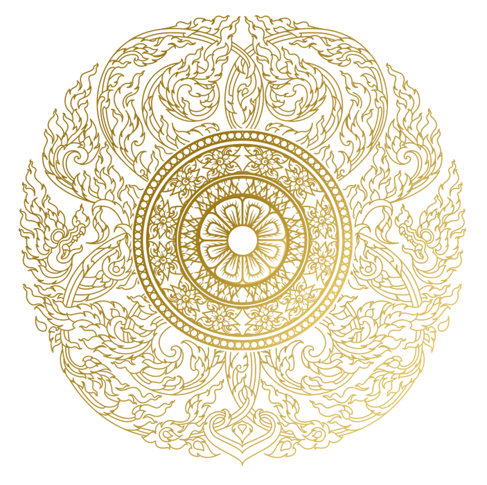 Mẫu khung hoa văn hình tròn màu vàng sang trọng vector file PNG 072
