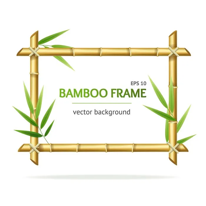 Bộ khung ảnh cây tre tự nhiên vector file AI 076