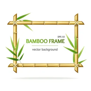 Bộ khung ảnh cây tre tự nhiên vector file AI 076