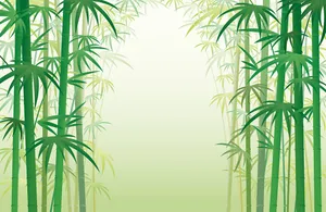Mẫu banner, backgroud rừng cây tre màu xanh file AI 027