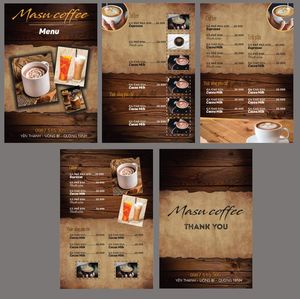 Menu MASU Coffee – hiện đại, tối ưu không gian - File Corel