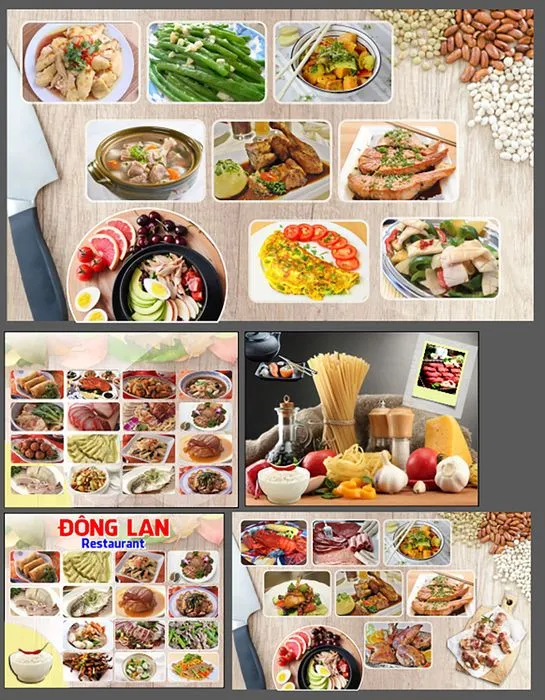 Ảnh trang trí món ăn nhà hàng - file corel