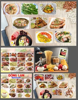 Ảnh trang trí món ăn nhà hàng - file corel