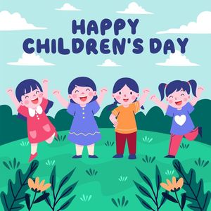 Mẫu poster trẻ vui chơi mừng ngày lễ của trẻ - CR1213