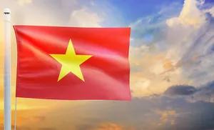 Ảnh cờ Việt Nam tung bay trời hoàng hôn File JPG 061