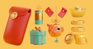 Hình ảnh các phần tử họa tiết năm mới vector chất lượng cao File CR 002
