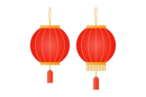 Ảnh minh họa đèn lồng đỏ vector file AI CR001