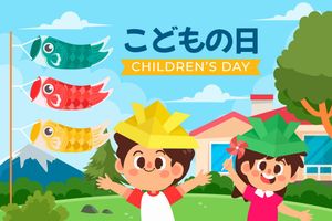 Mẫu banner trẻ em vui chơi thả diều mừng ngày lễ của trẻ - CR972