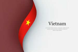 Ảnh background dải cờ Việt Nam uốn lượn vector mẫu số 176