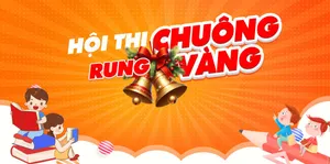 Mẫu background hội thi rung chuông vàng cho học sinh  file corel