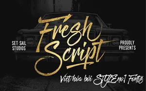 Font chữ mềm mại SVN-Fresh-Script Việt hóa