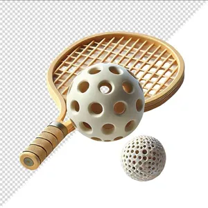 Ảnh cái vượt và bóng Pickleball 3D chất lượng cao - File PNG 001