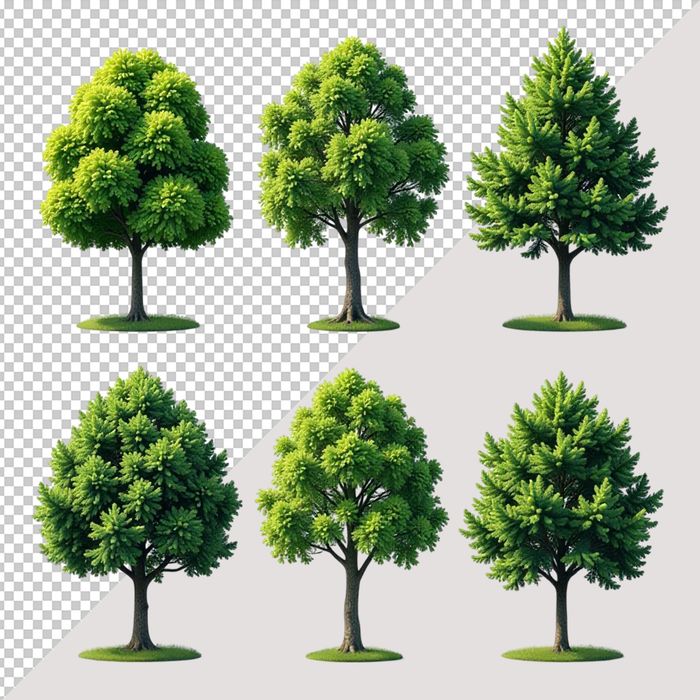Ảnh cây xanh vector file PNG chất lượng cao - S029