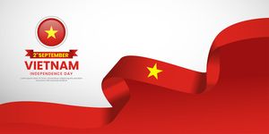 Ảnh background dải cờ Việt Nam uốn lượn vector mẫu số 183