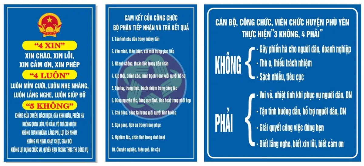 Bảng biển bộ phận hành chính công phường xã file corel 025