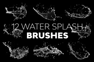 Bộ Brush 12 cọ hiệu ứng nước tung tóe cho photoshop
