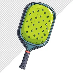 Ảnh minh họa vượt Pickleball màu xanh lá chất lượng cao - File PNG 003