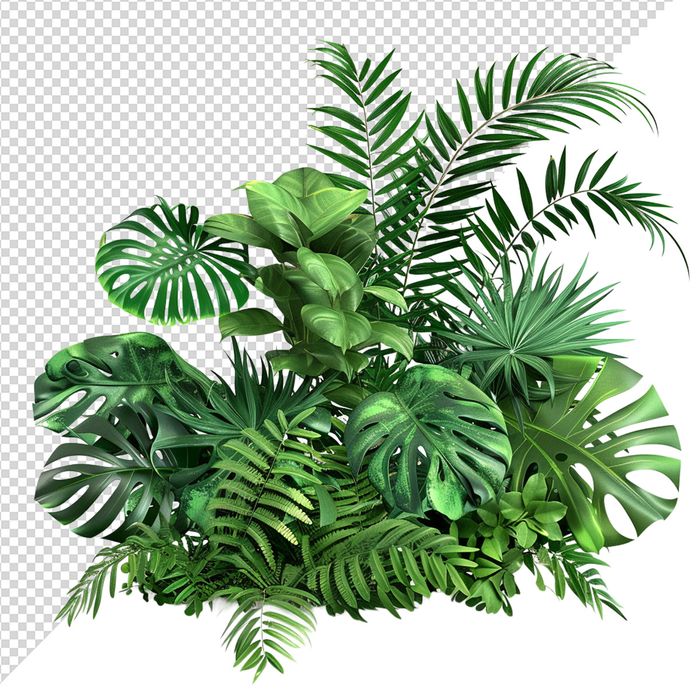 Ảnh bụi cây dương xỉ vector file PNG chất lượng cao - S036