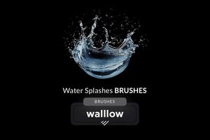 Bộ Brush 12 cọ hiệu ứng nước tung tóe chân thật cho photoshop