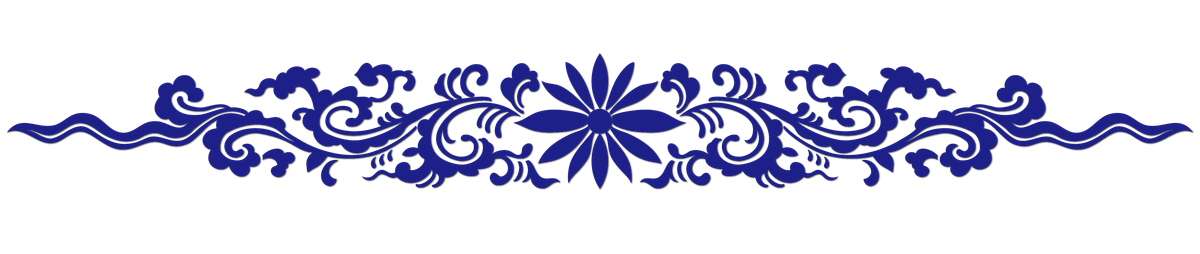 Mẫu đường hoa văn màu xanh sang trọng vector file PNG 081