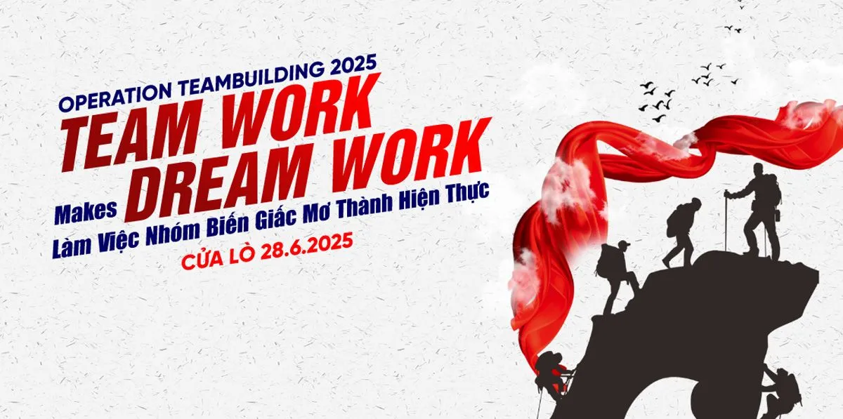 Phông nền team building gắn kết biến giấc mơ thành hiện thực File Corel