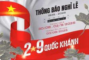 Banner thông báo nghỉ lễ ngày quốc khánh Việt Nam nền màu trắng bạc - File AI 077