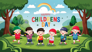 Mẫu banner trẻ em vui chơi cùng nhau ngày lễ của trẻ CR865